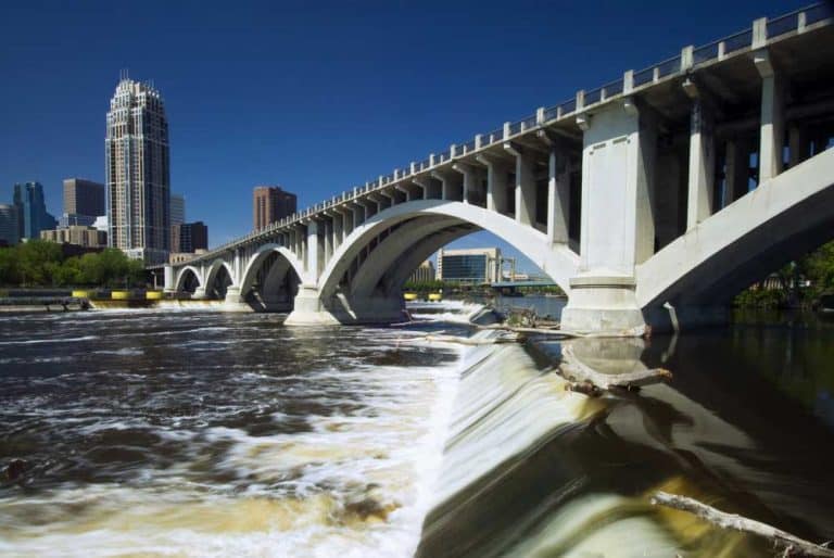 Minneapolis-St. Paul Ansicht vom Fluss
