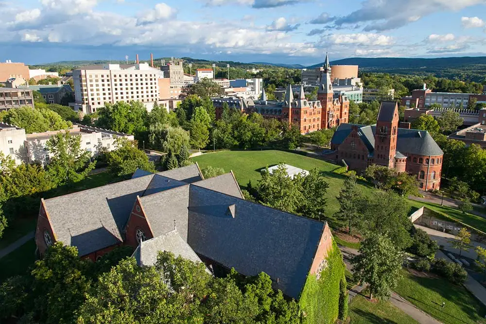 Overlook of Cornell University Campus from Uris Library