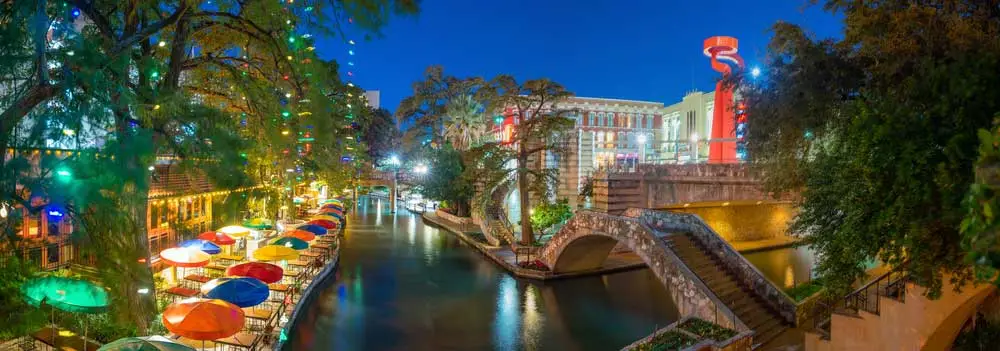 San Antonio river walk panorama